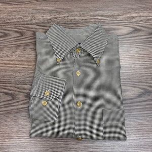Scott Barber Grey & Black Houndstooth Shirt L